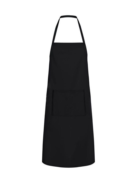 Basic Apron with Pocket - BK - Black