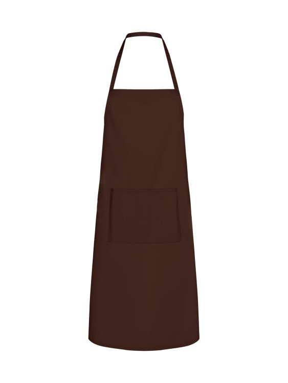 Basic Apron with Pocket - BR - Brown