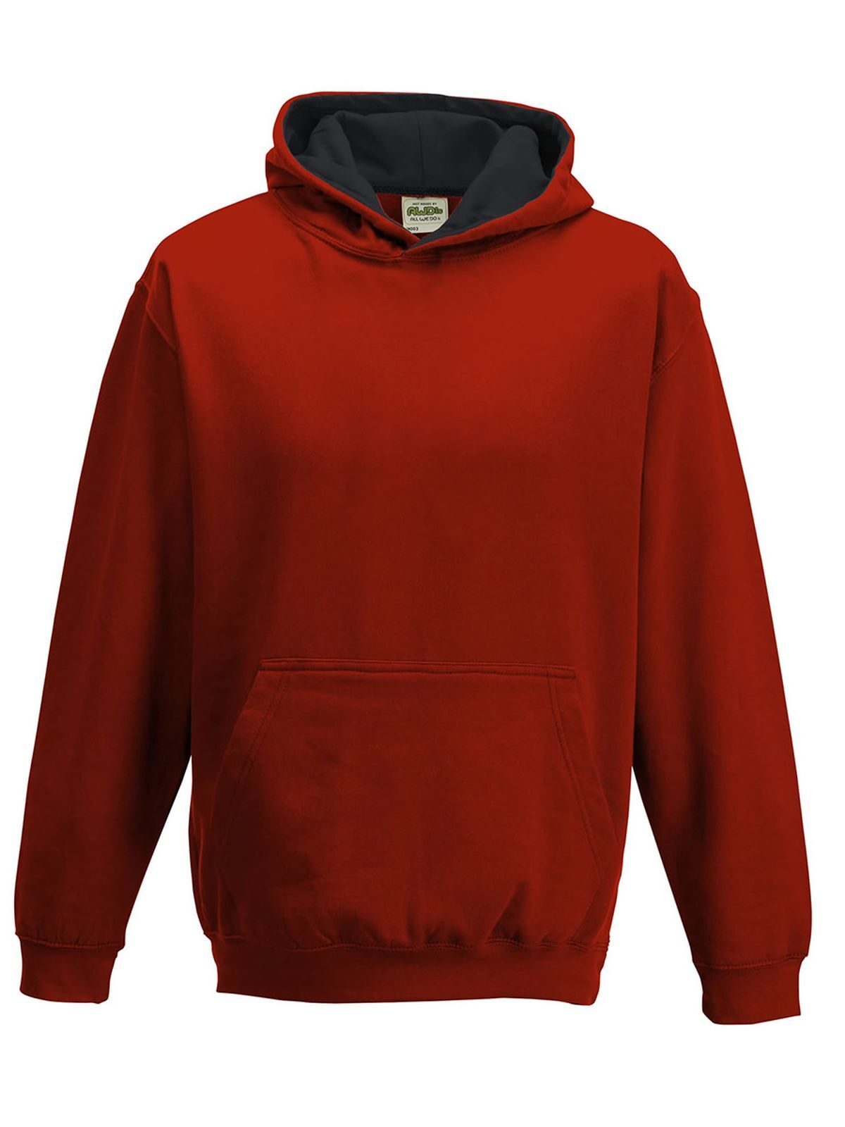 College-Hoodie für Kinder - FIRJBL - FIR-JBL – Feuerrot-Tiefschwarz