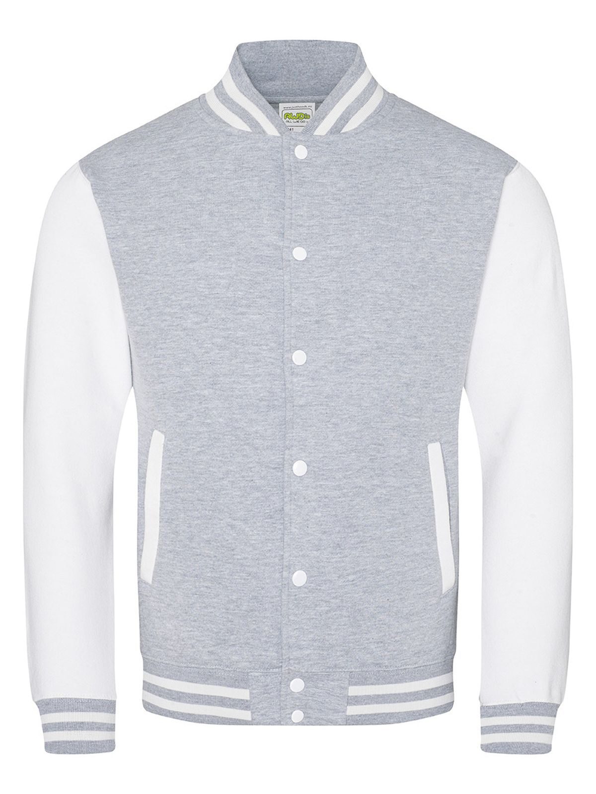 Varsity Jacket - Hgr/Wht - Heather Grey/White