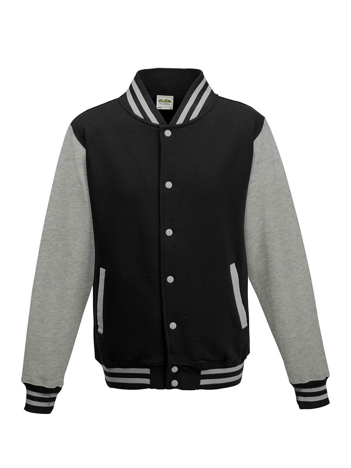 Varsity Jacket - JBLHGR - Jet Black/Heather Grey
