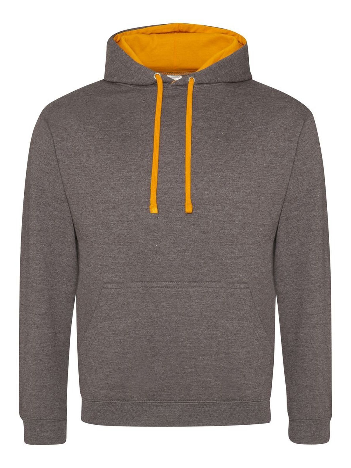 Varsity Hoodie - Cha/Ocr - Charcoal/Orange Crush