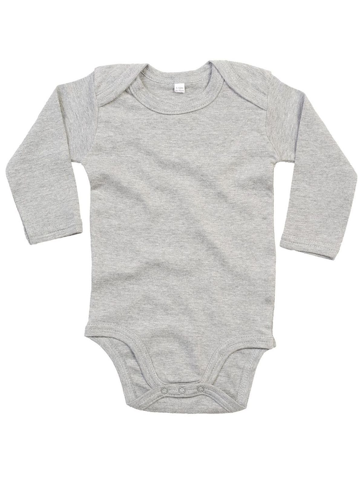 Baby Long Sleeve Bodysuit - HGM - Heather Grey Melange