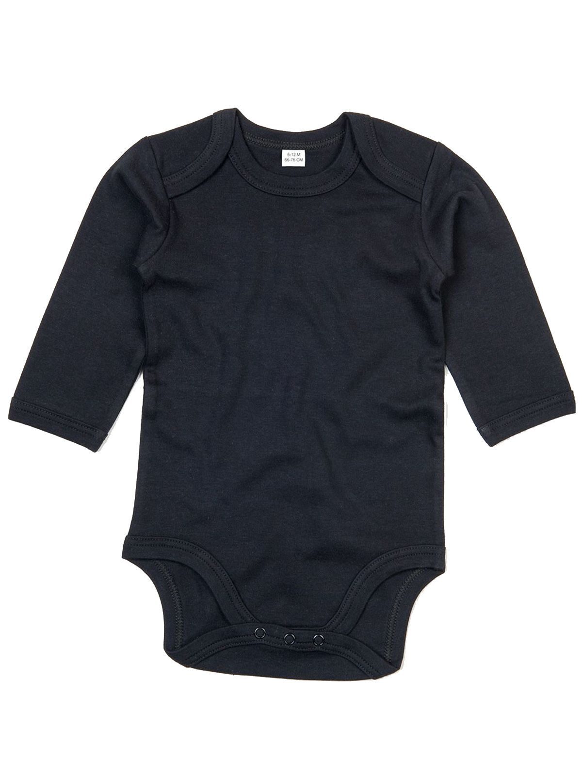 Baby Long Sleeve Bodysuit - BK - Black