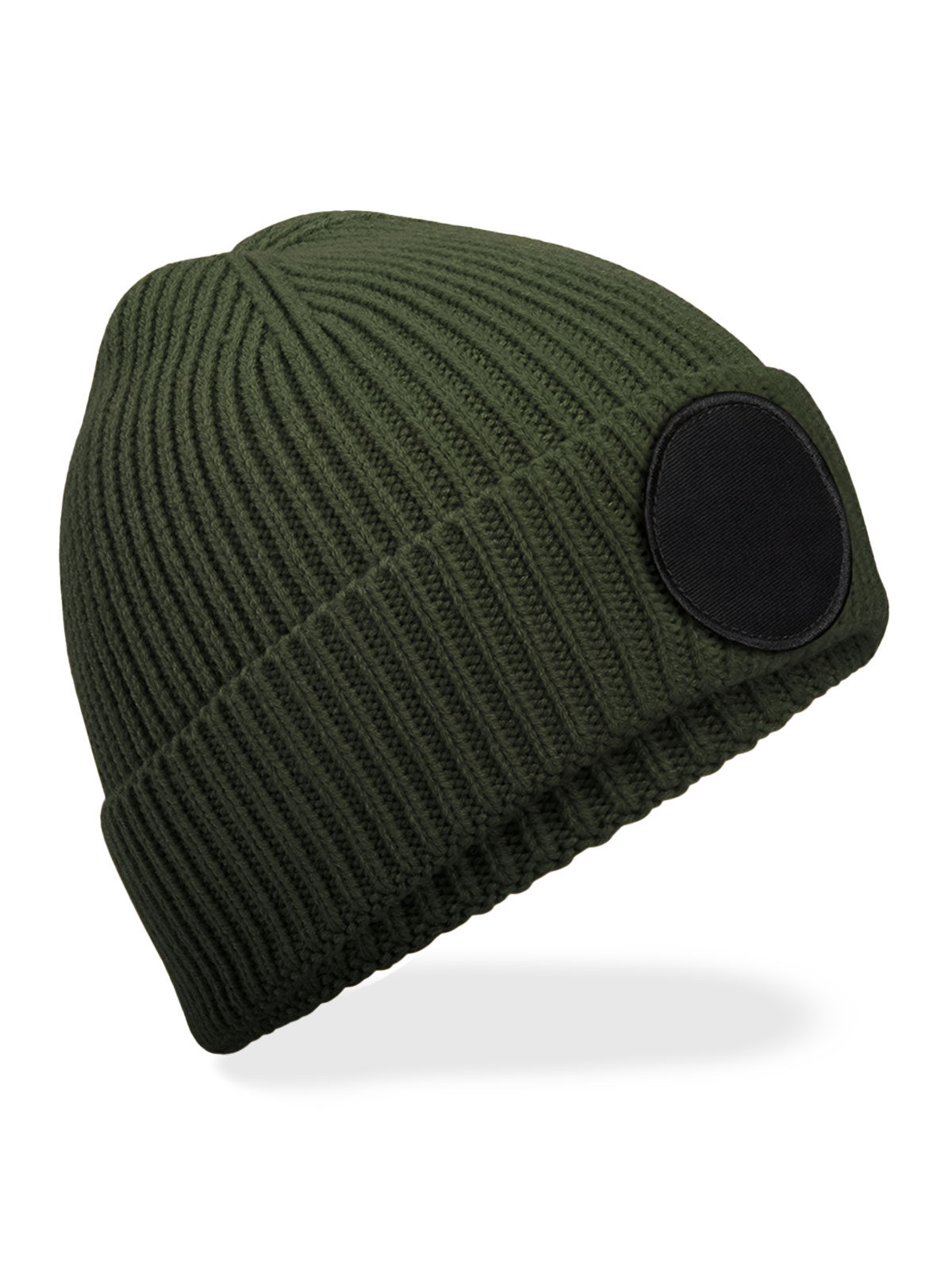 Rundes modisches Patch-Mützchen - OLIB - Olivgrün/schwarz