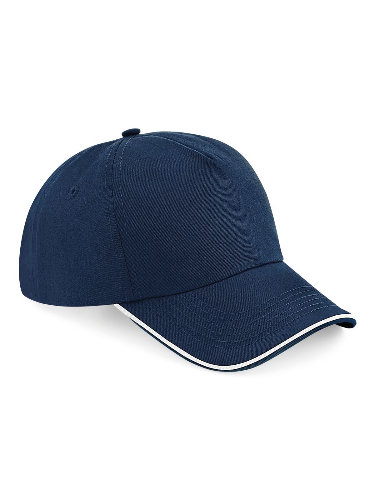 Authentische 5-Panel-Kappe – mit Paspelierung am Schirm - FNAW - Französischblau/Weiß
