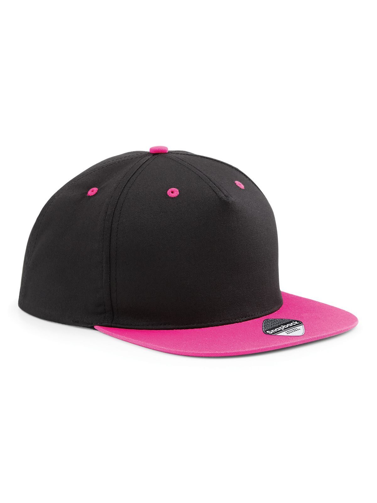 Casquette à 5 panneaux contrastés - BLKF - Noir/fuchsia
