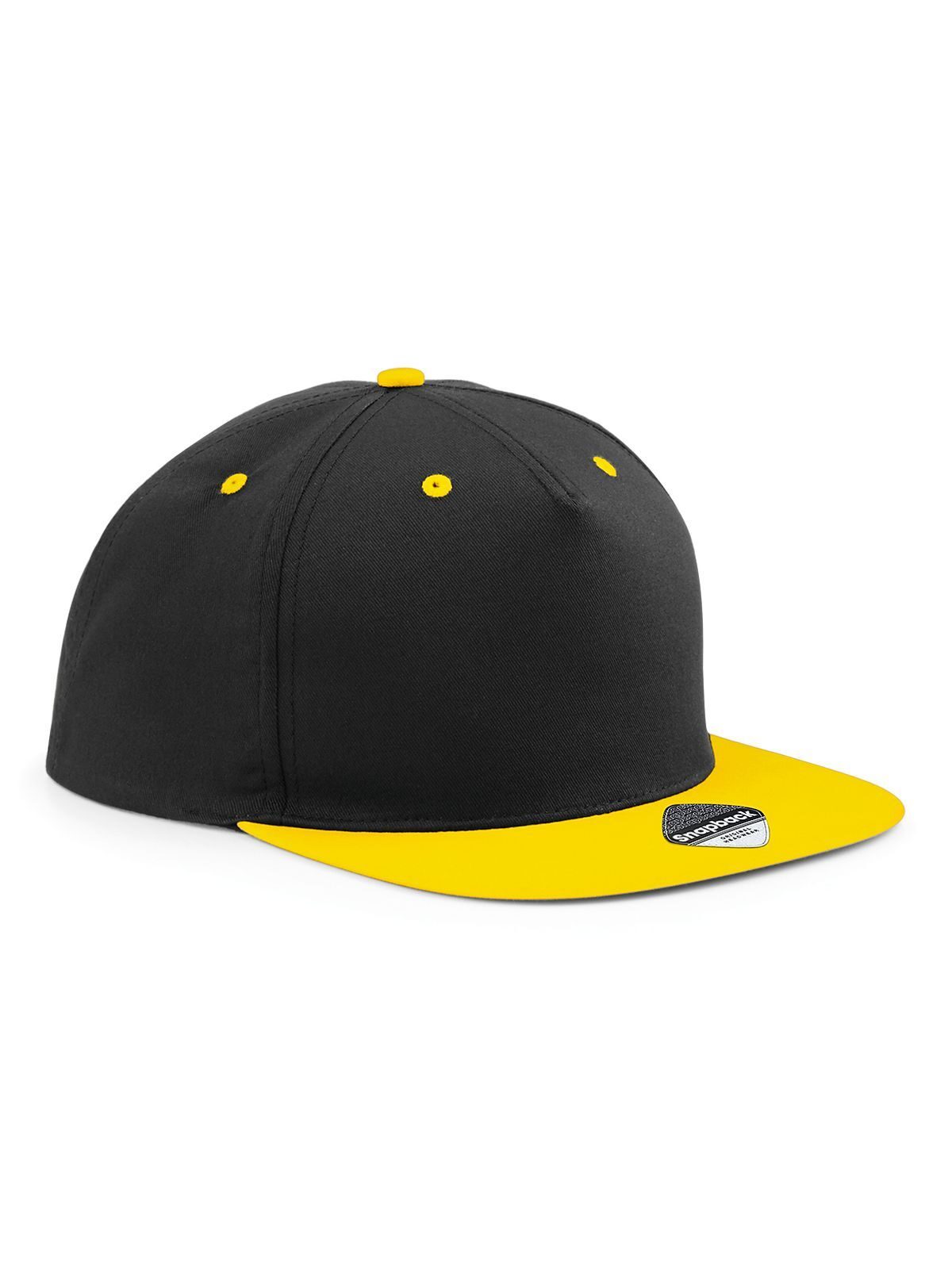 Casquette à 5 panneaux contrastés - BLKY - Noir/jaune