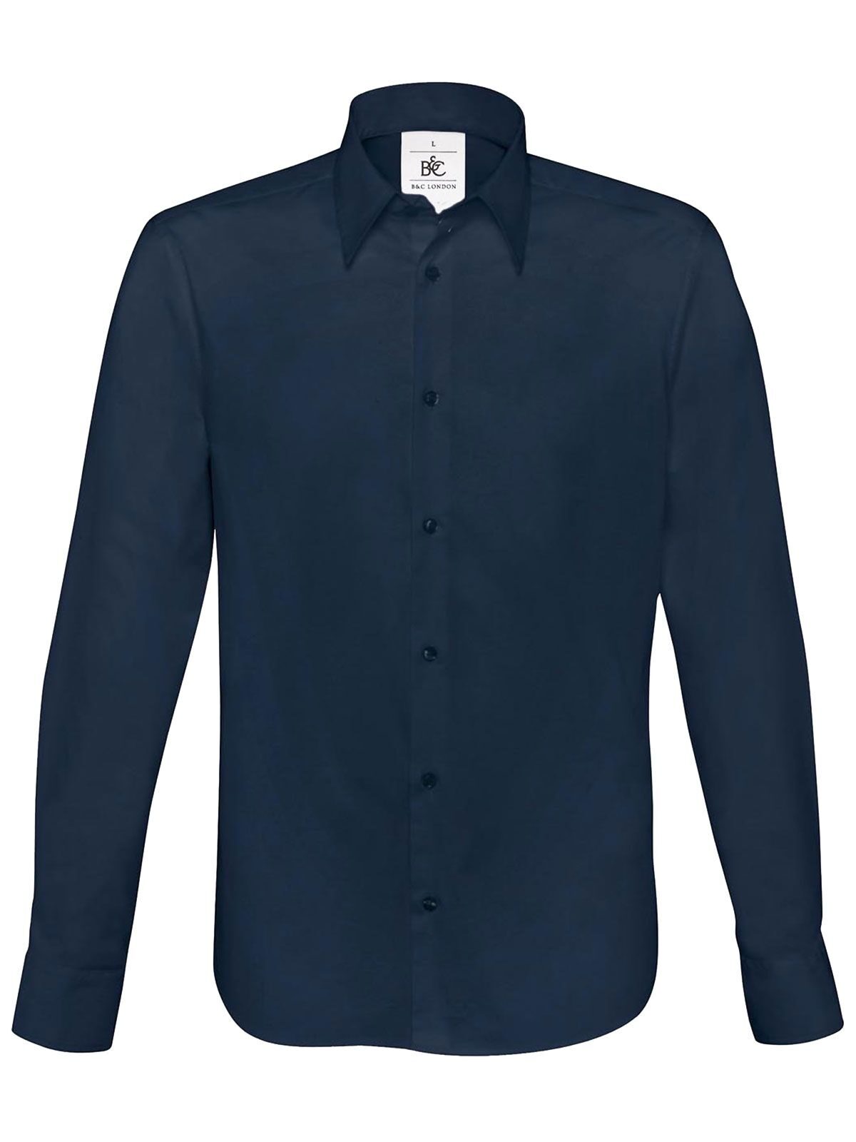 Chemise extensible London à manches longues - NA003 - Marine