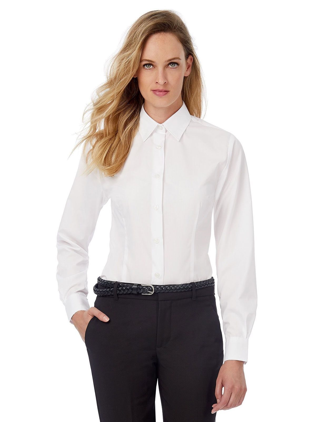 Chemise en popeline Smart LSL/fr/femme