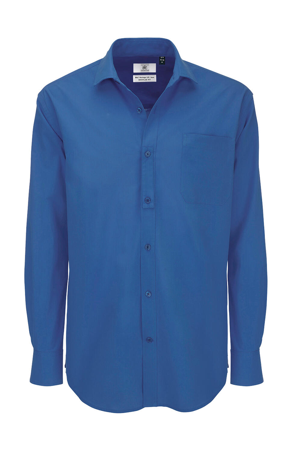 Chemise en popeline Heritage LSL/fr/homme - BC455 - Blue Chip