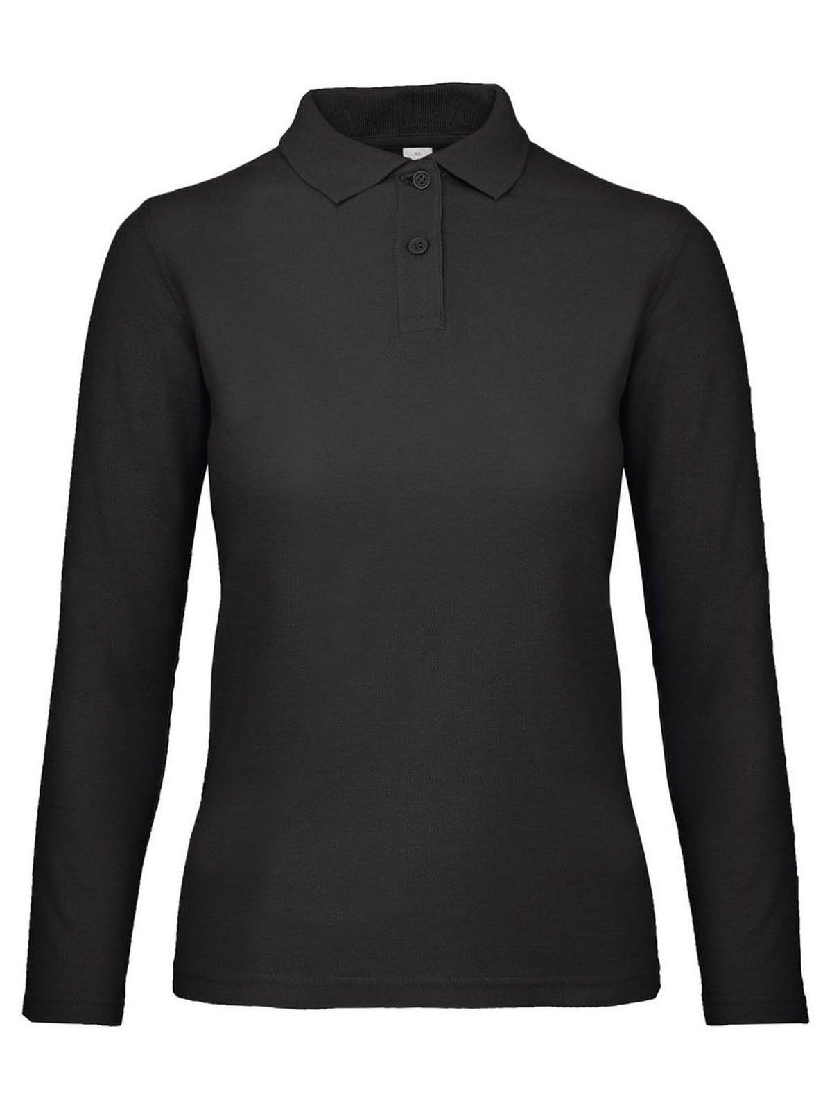 Women´s Long Sleeve Polo ID.001 - BL002 - Black