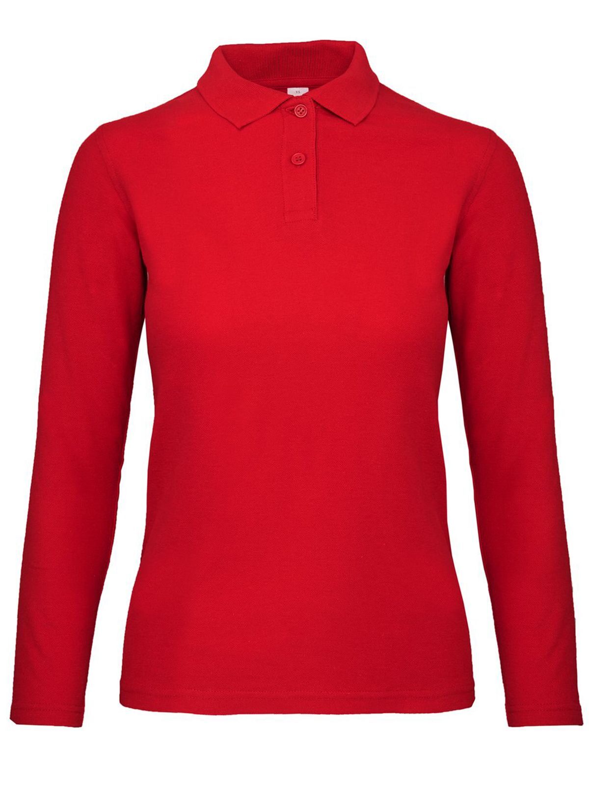 Women´s Long Sleeve Polo ID.001 - RE004 - Red