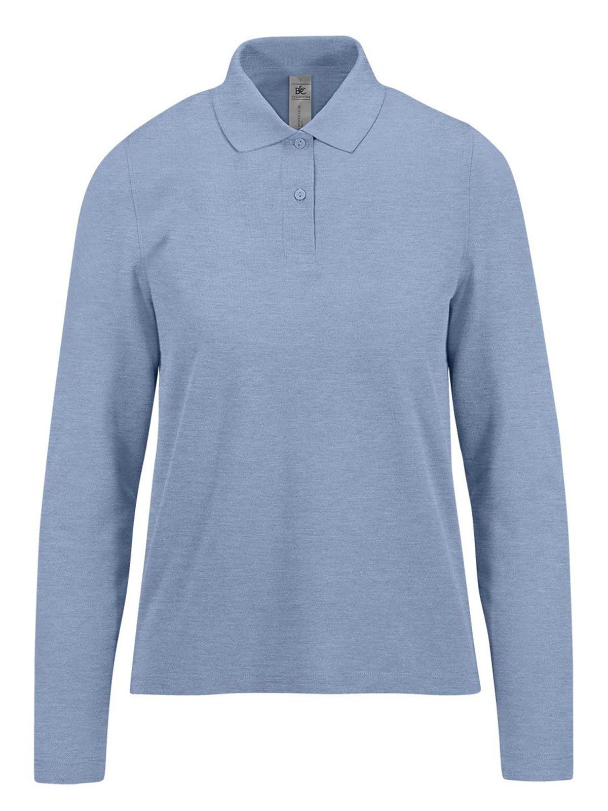 Mon polo 210 manches longues / Femme - HB609 - Bleu chiné