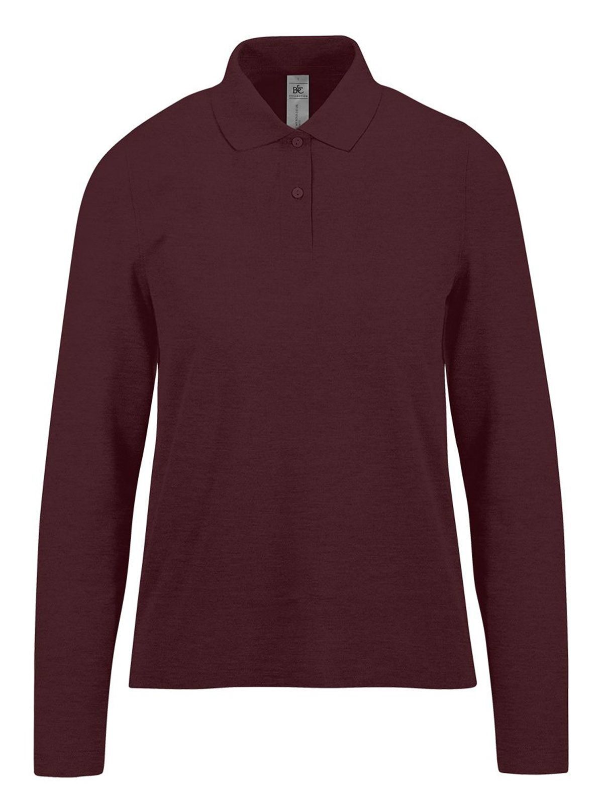 Mon polo 210 manches longues / Femme - HB619 - Bordeaux chiné