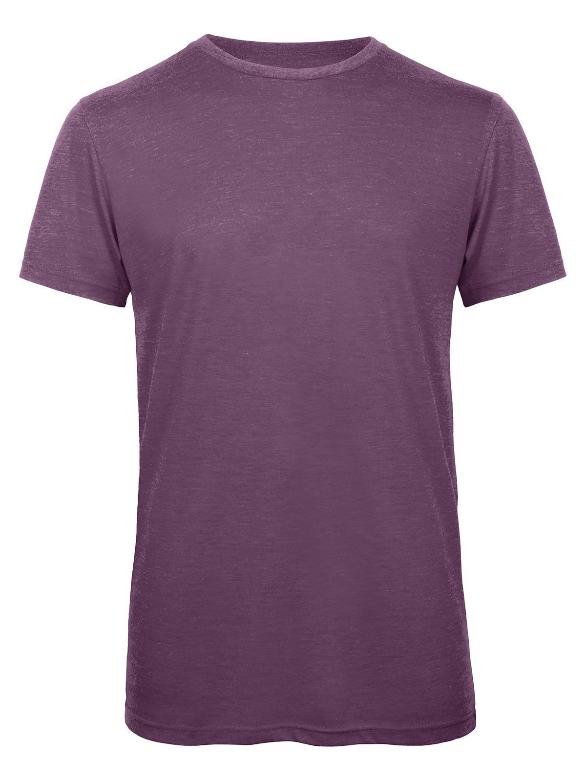 T-shirt homme en mélange de trois matières - HP616 - Violet chiné