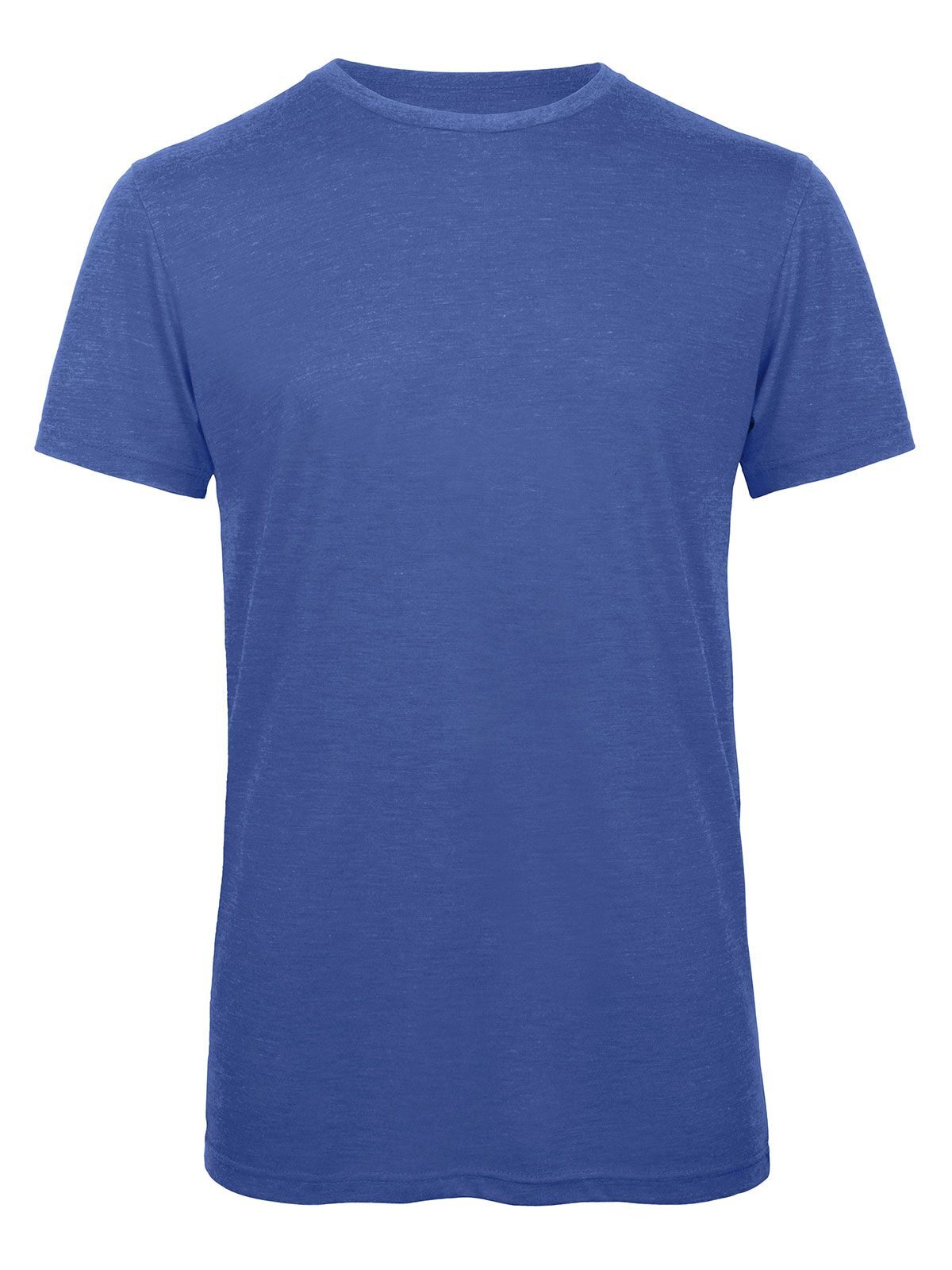 T-shirt homme en mélange de trois matières - HR612 - Bleu royal chiné