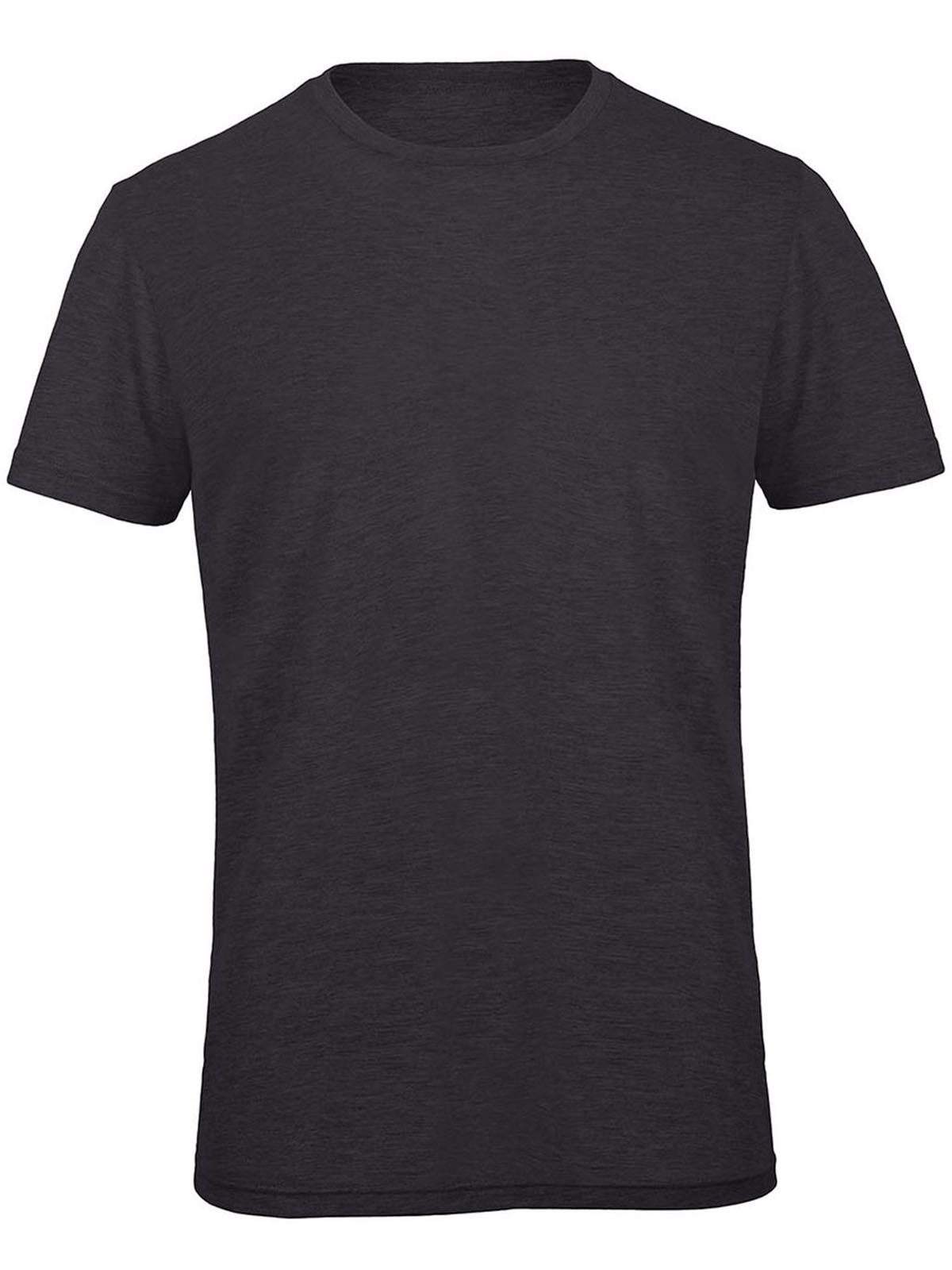 T-shirt homme en mélange de trois matières - 614 - Hearther Gris Foncé
