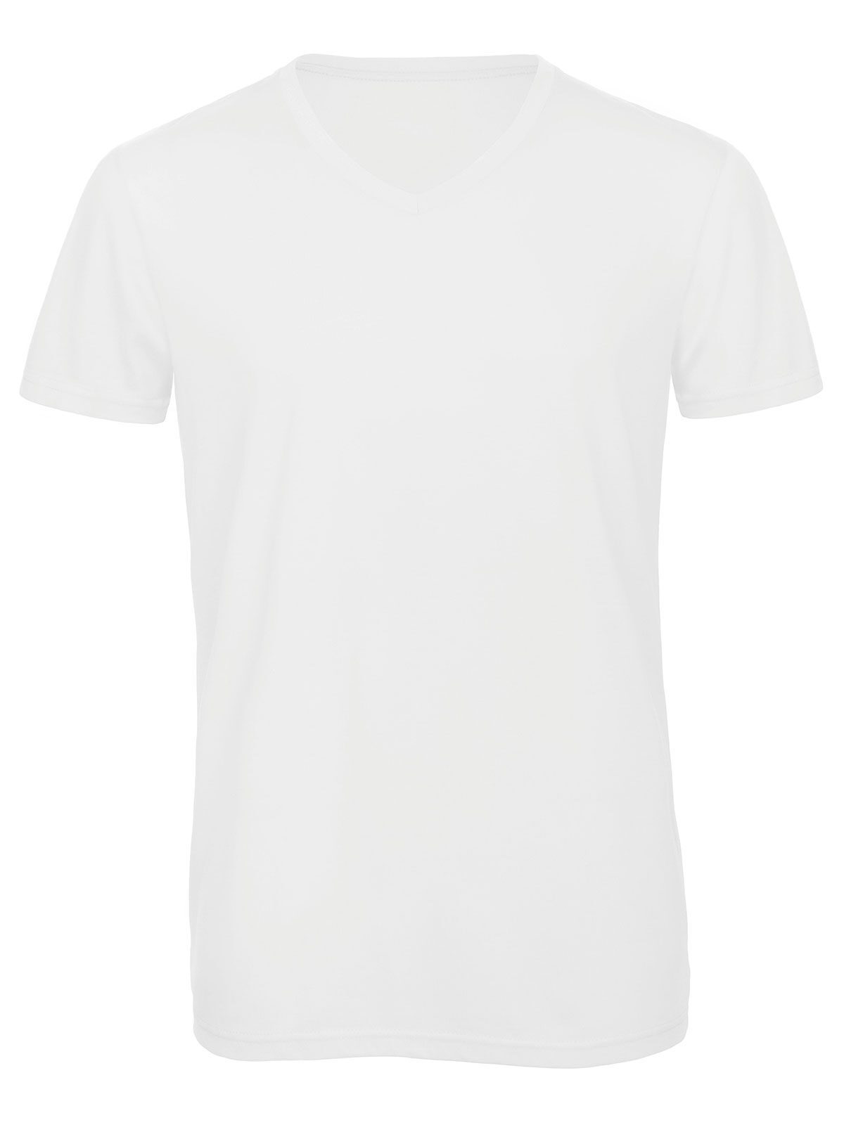 Herren-T-Shirt mit V-Ausschnitt aus Triblend-Material - WH001 - Weiß