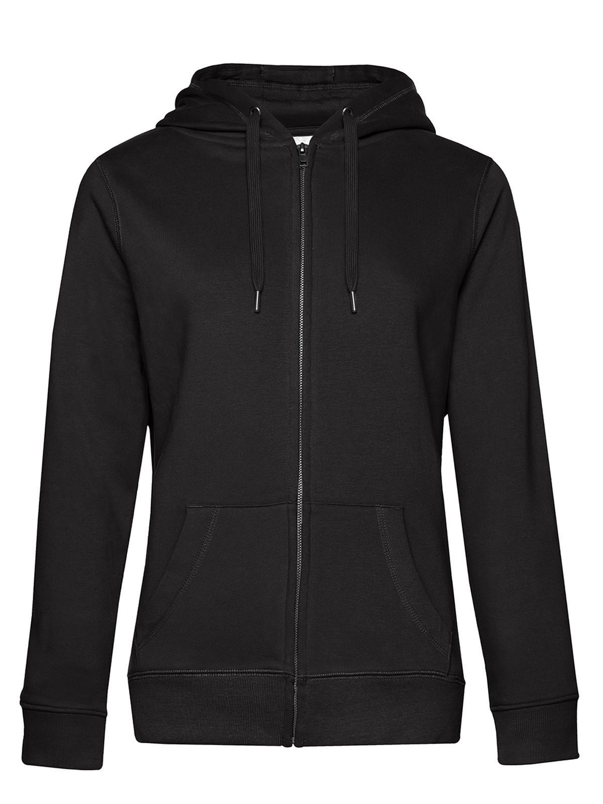 QUEEN Kapuzenjacke mit Reißverschluss_° - CP758 - 005 – Reines Schwarz