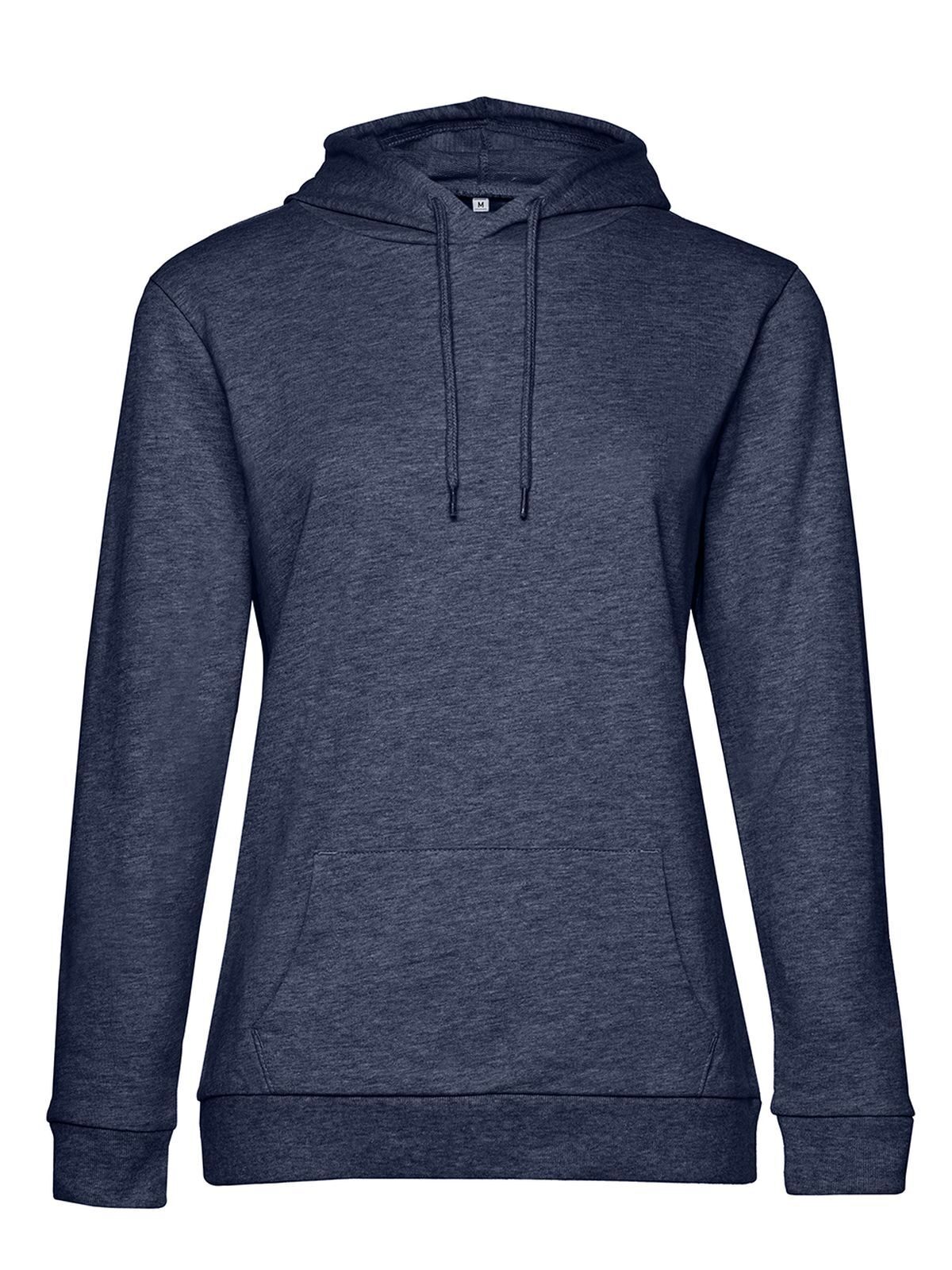 Sweat à capuche/fr/femme - HN611 - Bleu marine chiné