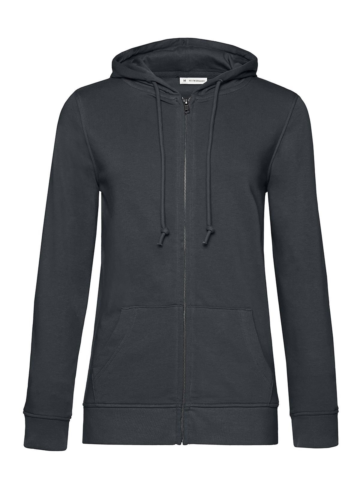Sweat à capuche zippé bio /fr/femme - AS669 - Asphalte