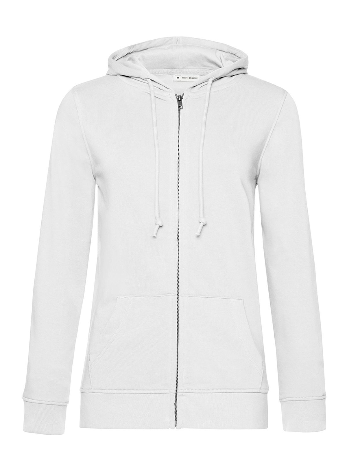 Sweat à capuche zippé bio /fr/femme - WH001 - Blanc
