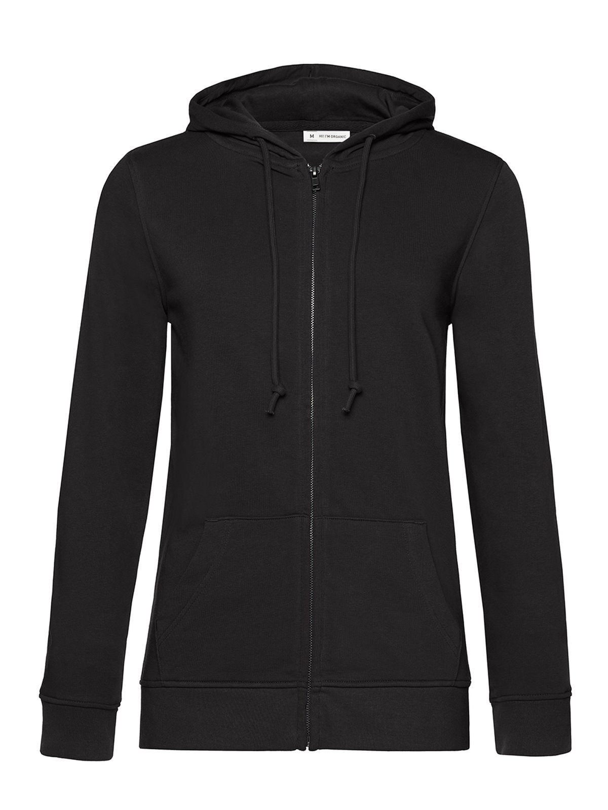 Sweat à capuche zippé bio /fr/femme - 005 - Noir pur