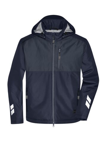 Padded Hardshell Workwear Jacket - NYCB - Navy-Cobalt