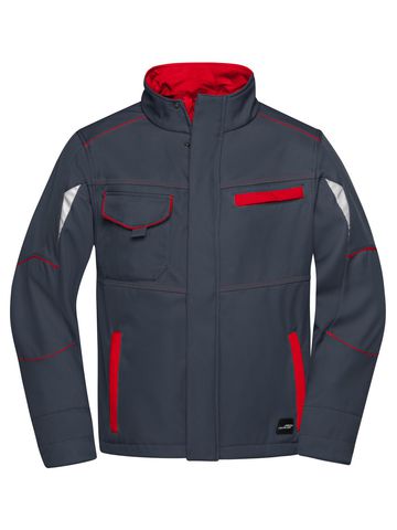 Workwear Softshell Jacket-Level 2 - CBRD - Carbon-Red