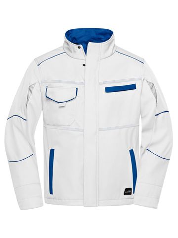 Workwear Softshell Jacket-Level 2 - WHRY - White-Royal