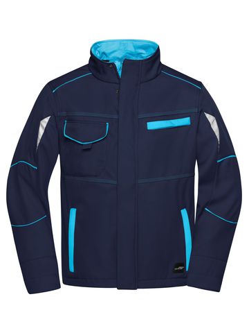 Workwear Softshell Jacket-Level 2 - NYTU - Navy-Turquoise