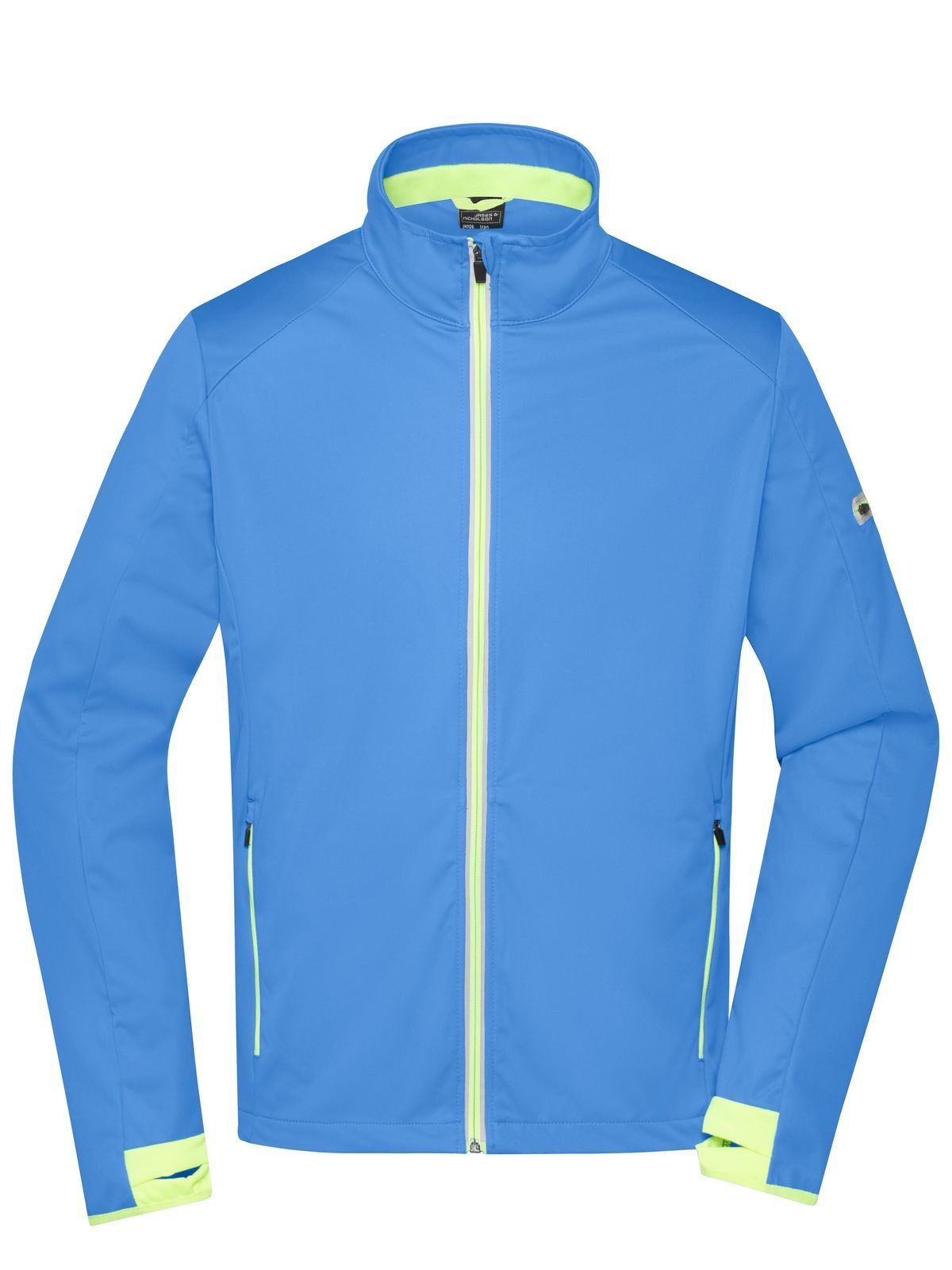 Veste softshell de sport pour homme - BBLBYE - Bleu vif - Jaune vif