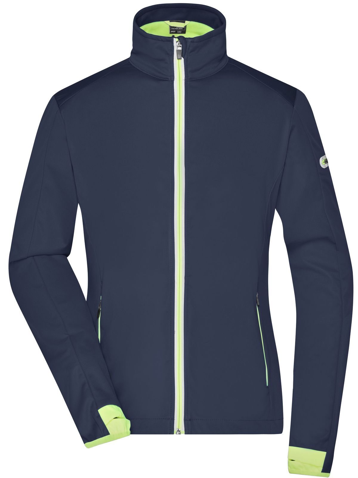 Damen-Sport-Softshelljacke - NYBYE - NYBYE – Marineblau – Hellgelb