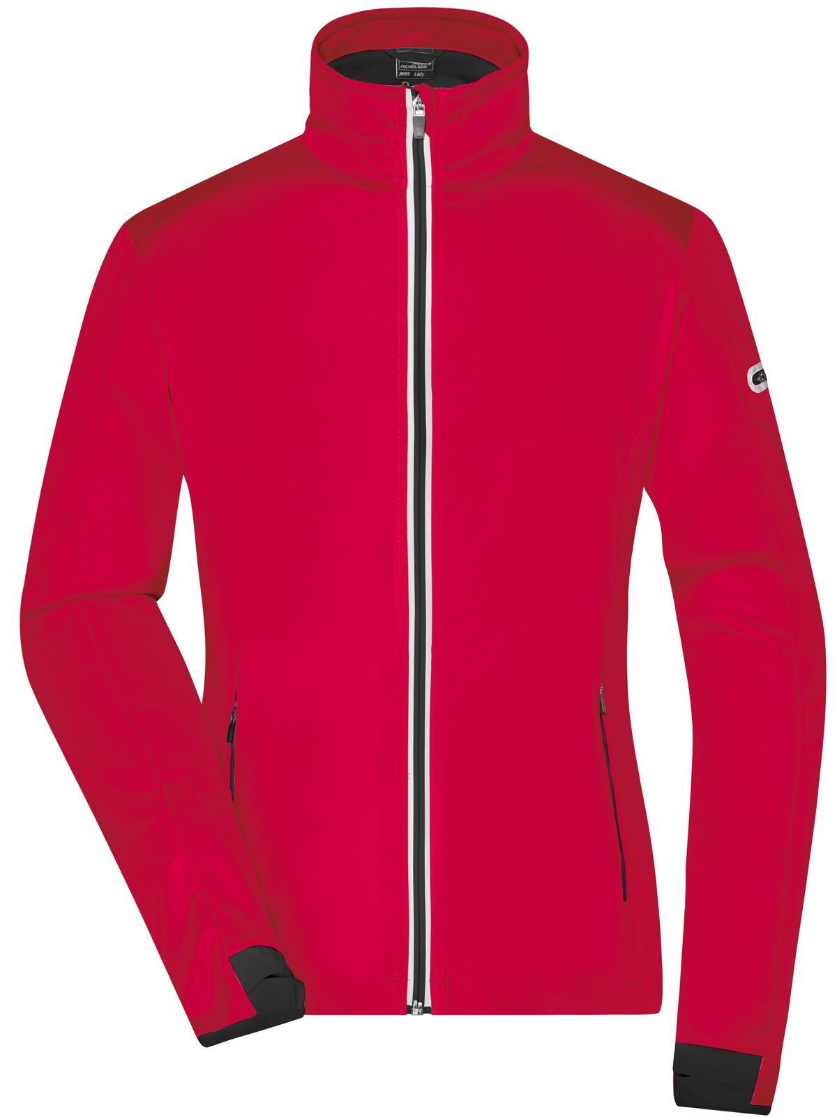 Damen-Sport-Softshelljacke - LRDBL - Hellrot-Schwarz