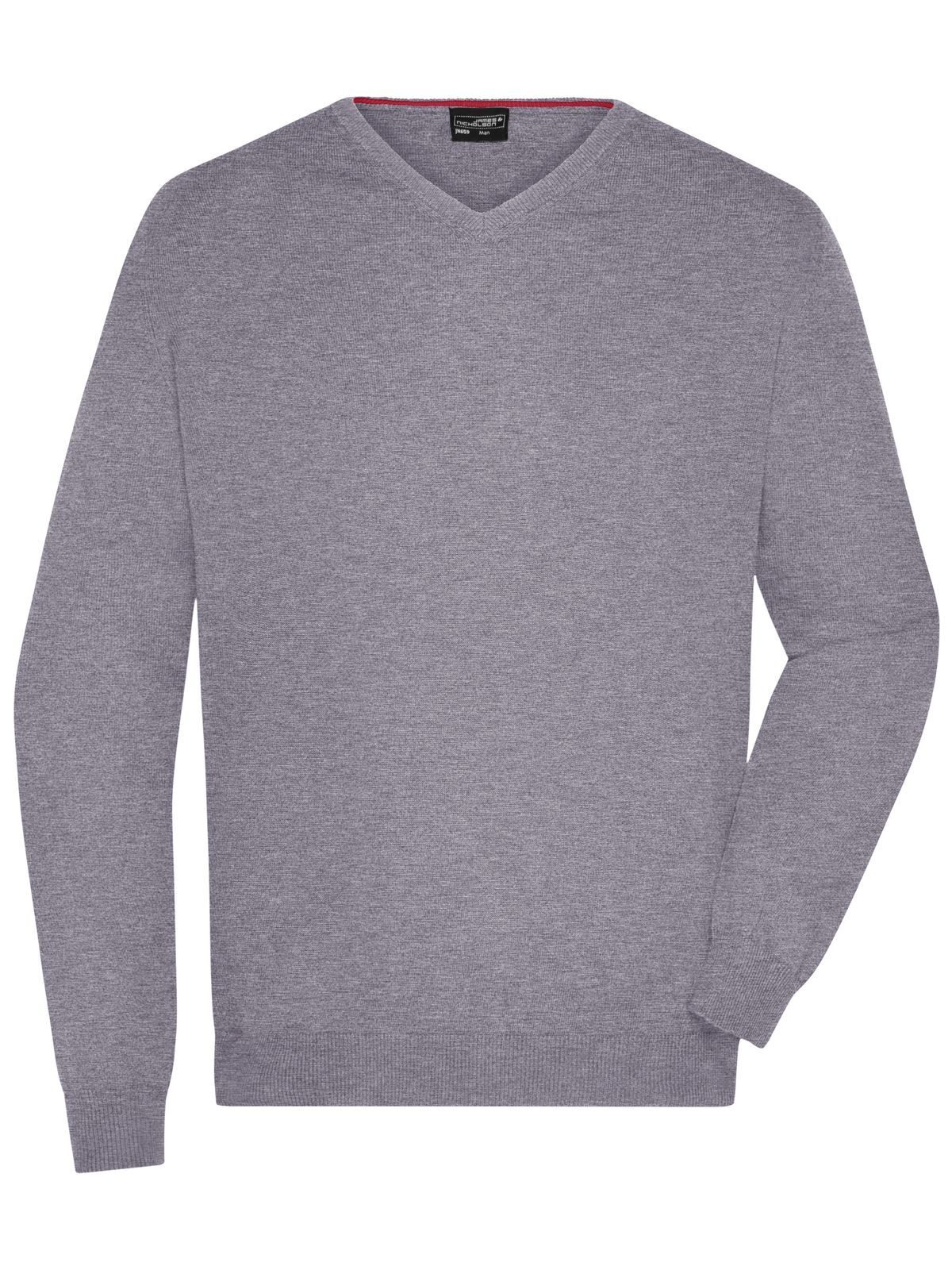 Men´s V-Neck Pullover - GREHE - Grey heather