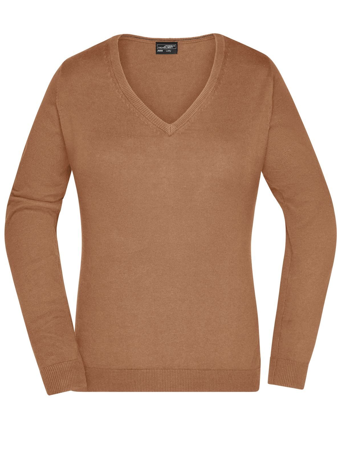 Ladies´ V-Neck Pullover - CA - Camel