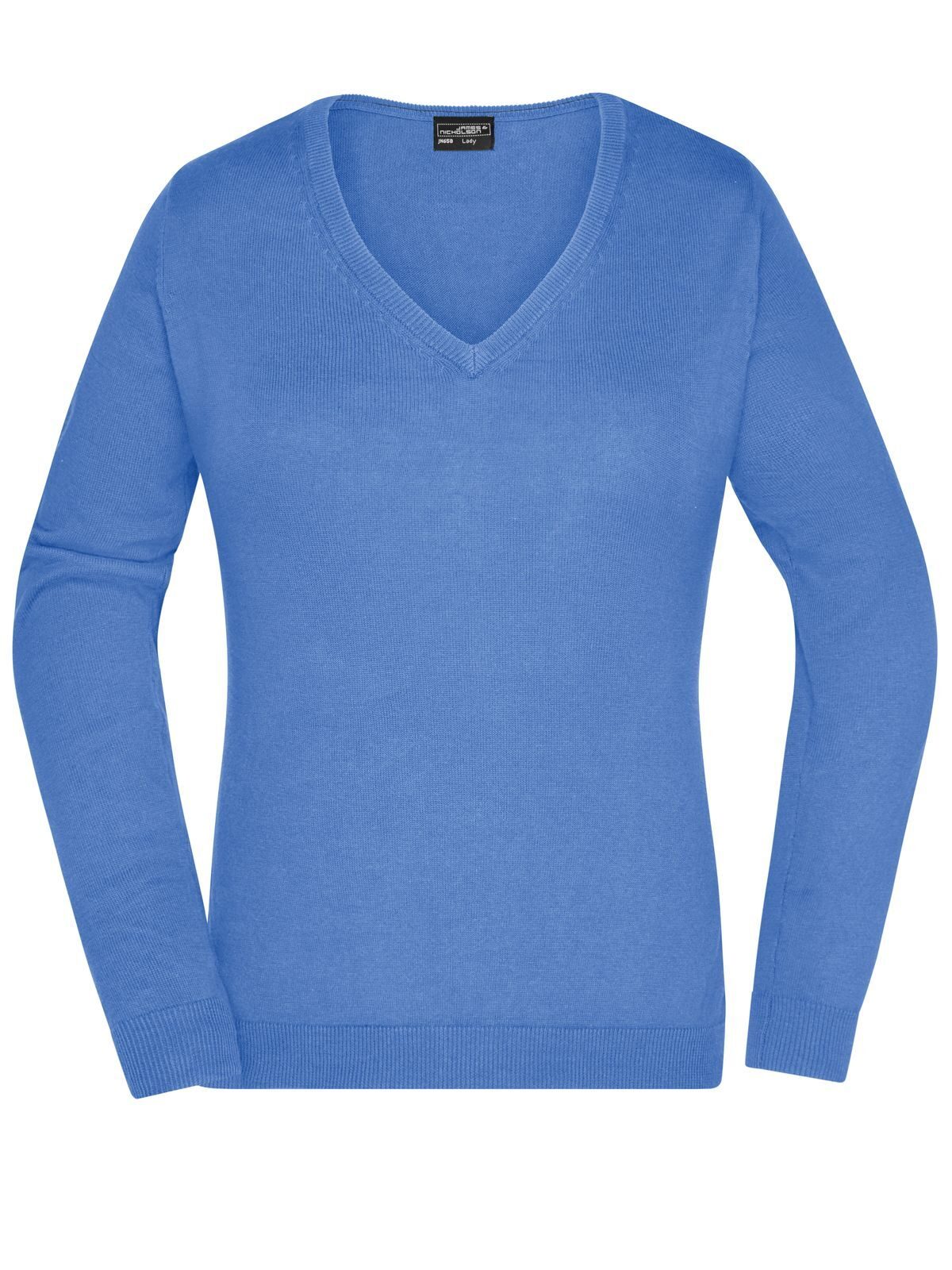 Ladies´ V-Neck Pullover - GLBLU - Glacier blue