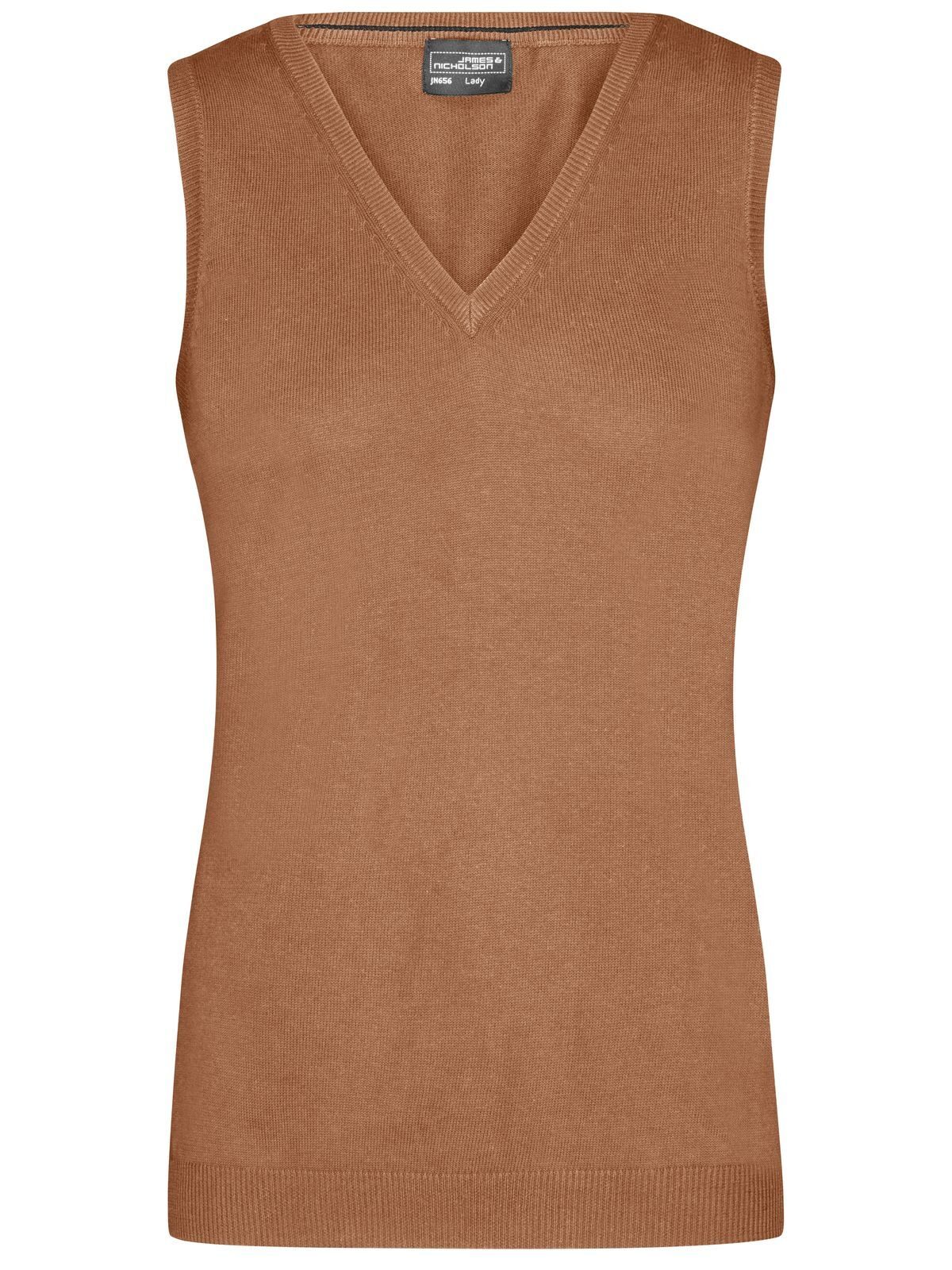 Ladies´ V-Neck Pullunder - CA - Camel