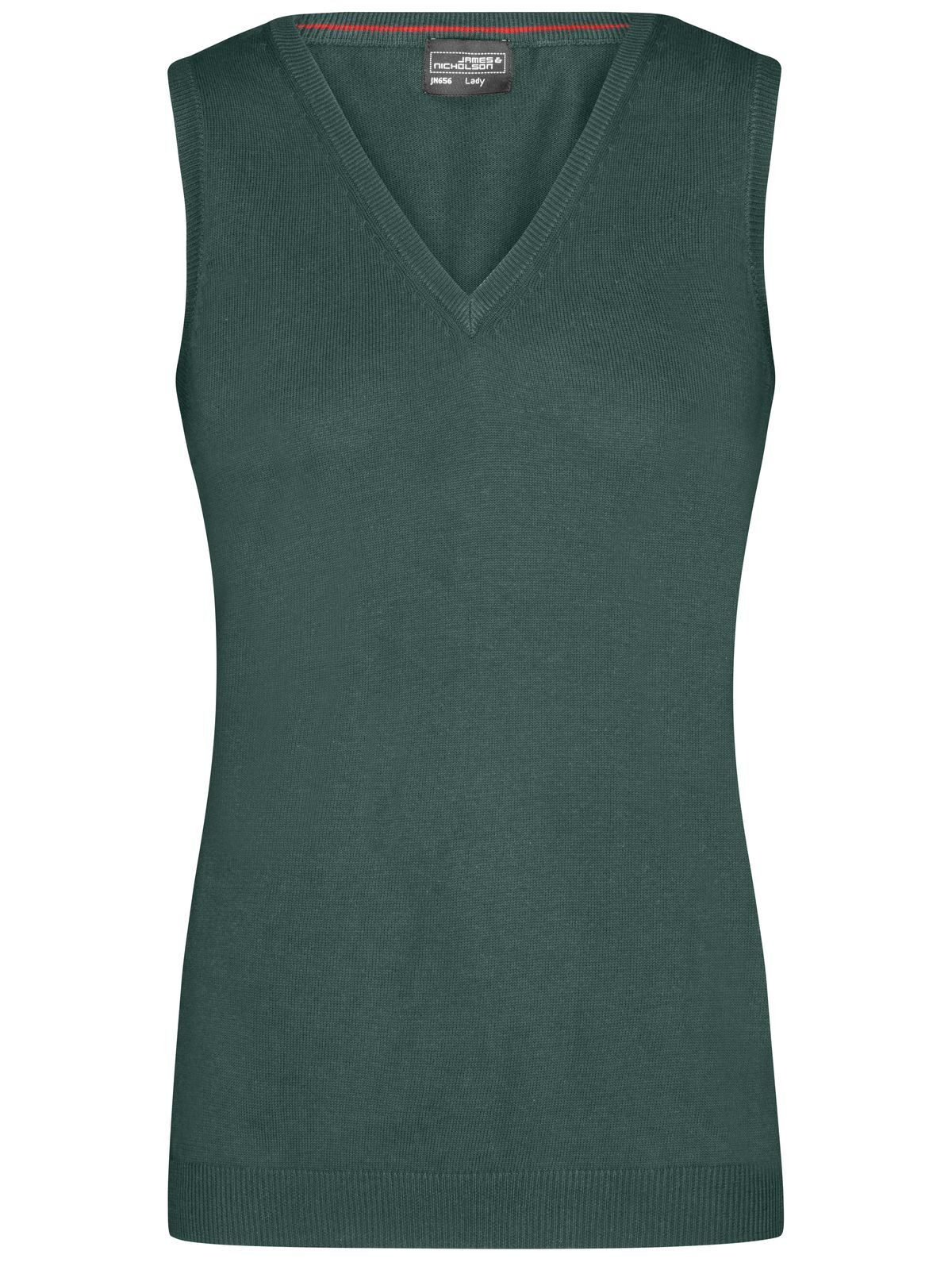 Ladies´ V-Neck Pullunder - FO - Forest green
