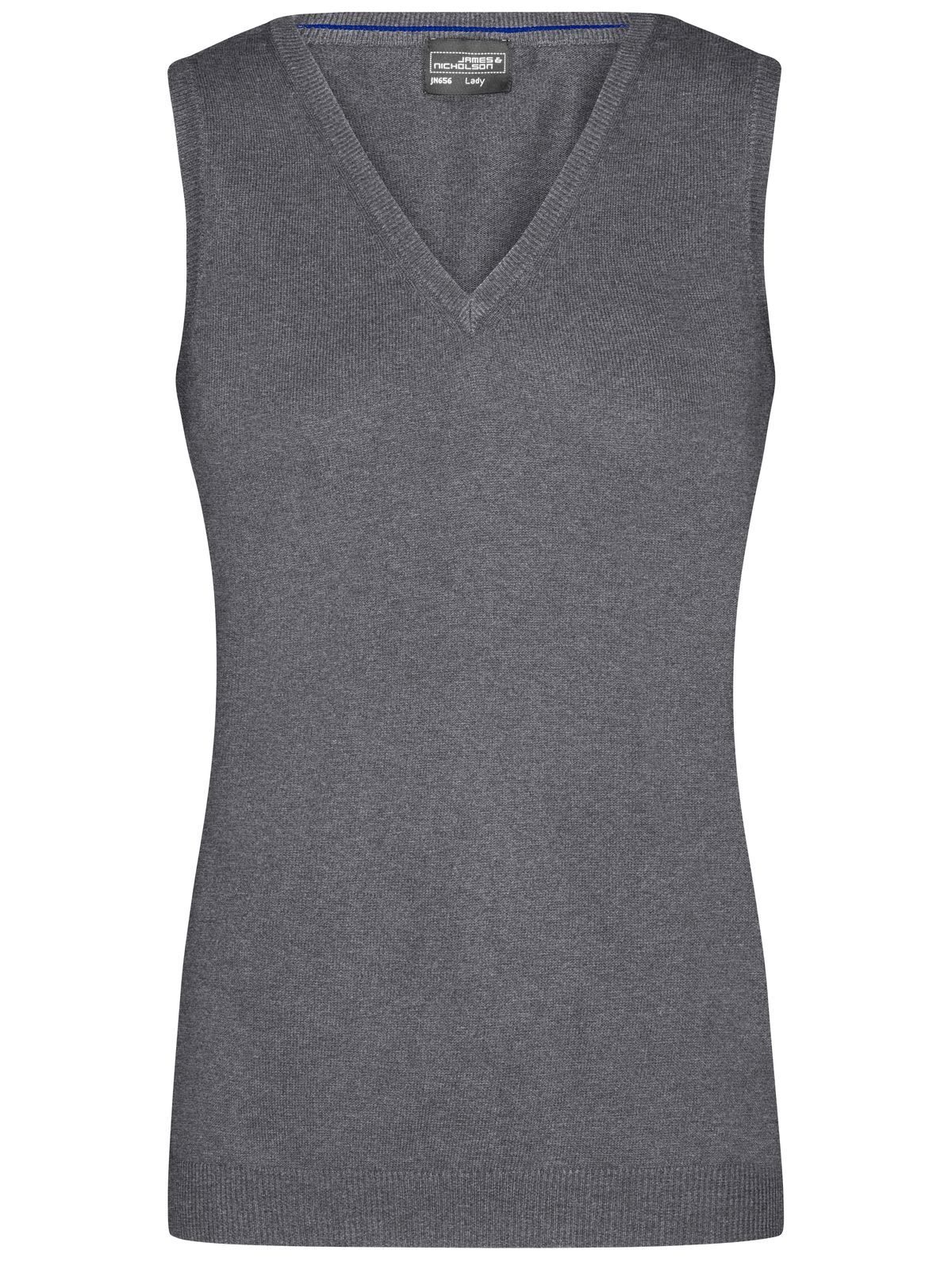 Ladies´ V-Neck Pullunder - GREHE - Grey heather