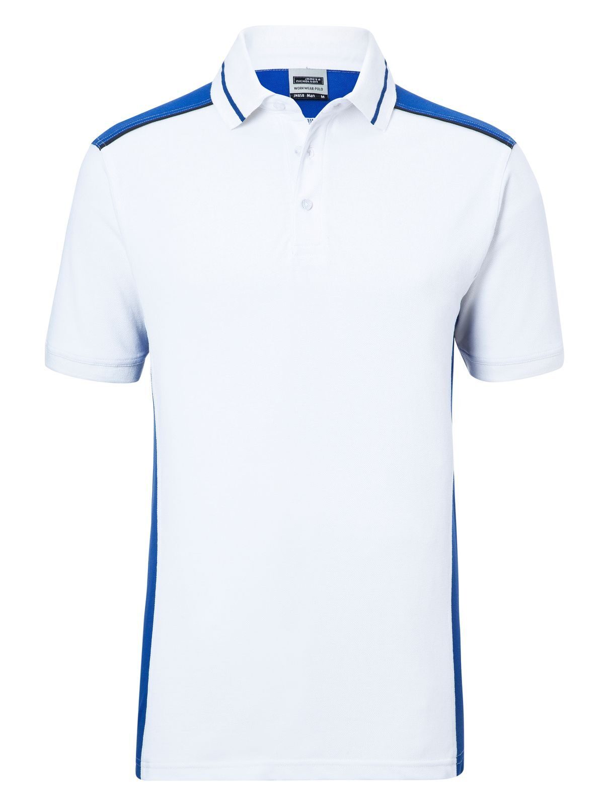 Men´s Workwear Polo - COLOR - - WHRY - White-Royal