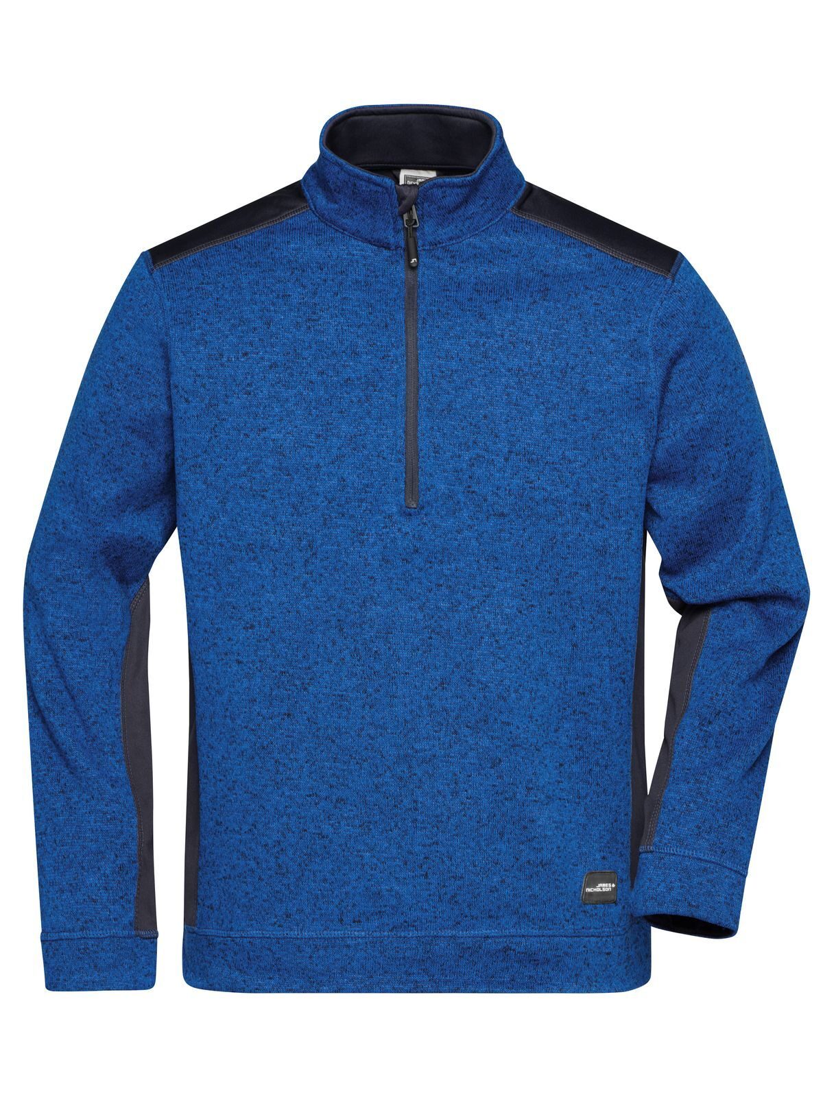 Strick-Arbeitskleidung für Herren, Fleece, halber Reißverschluss - ROBUST - - RYMNY - Royal Melange - Navy