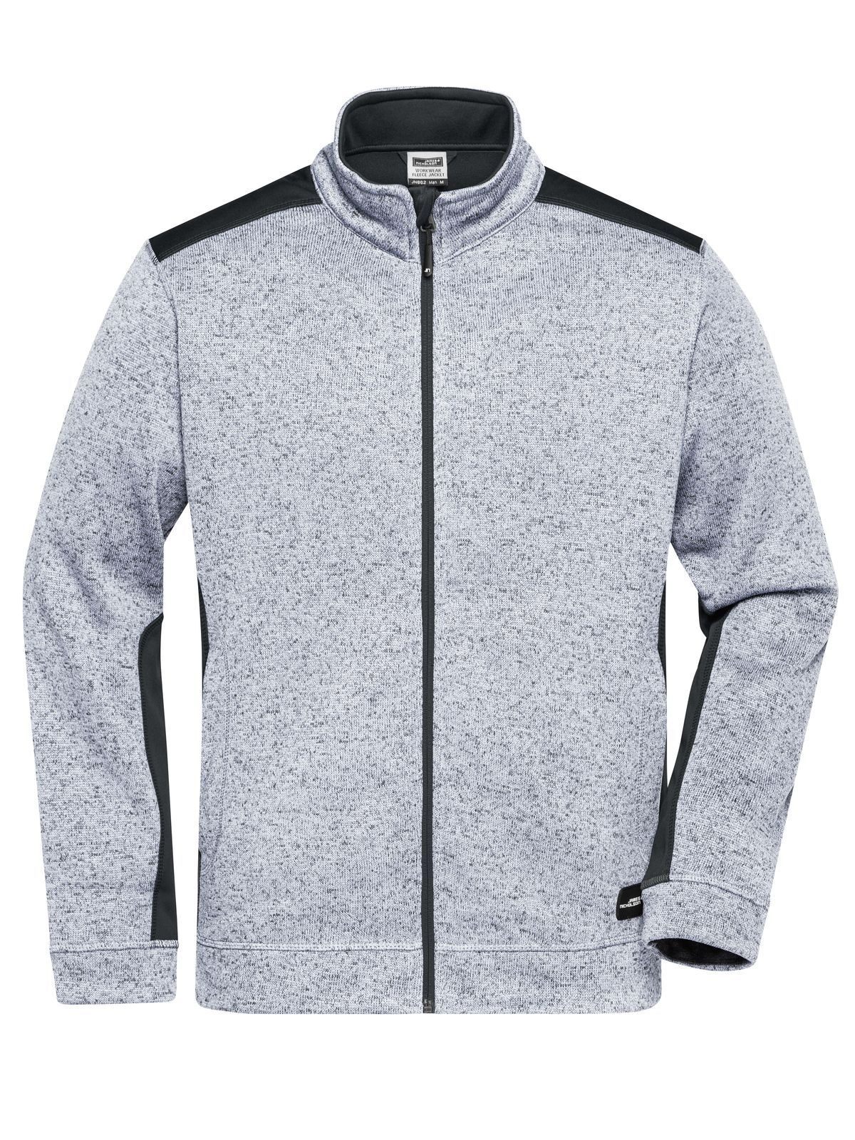 Veste polaire de travail tricotée pour homme - WHMCB - Mélange Blanc - Carbone