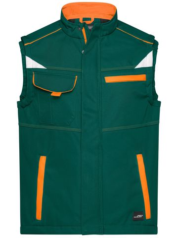 Gilet de travail softshell - Niveau 2 - DGROR - Vert Foncé-Orange