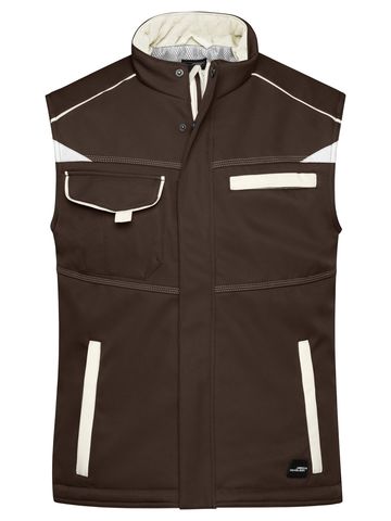 Gilet de travail rembourré softshell - Niveau 2 - BRSTO - Pierre Brune