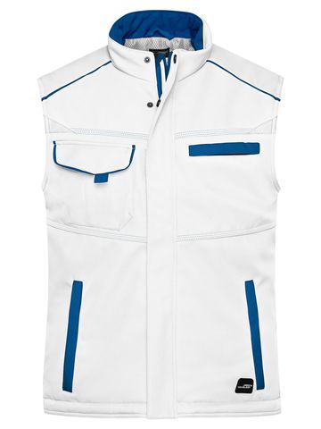 Gilet de travail rembourré softshell - Niveau 2 - WHRY - Blanc-Royal
