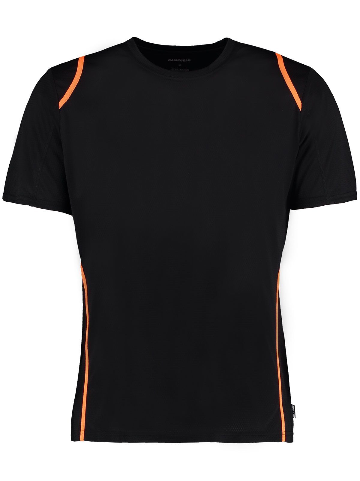 Cooltex® Contrast-T-Shirt in regulärer Passform - 168 - Schwarz/fluoreszierendes Orange