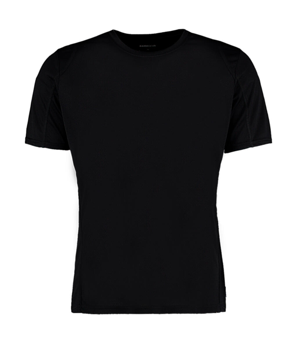 Cooltex® Contrast-T-Shirt in regulärer Passform - 152 - Schwarz/Schwarz