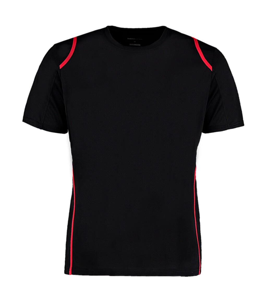 Cooltex® Contrast-T-Shirt in regulärer Passform - 154 - BCK-RED – Schwarzrot